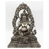 Antique White Metal Jambhala Buddhist God Of Wealt