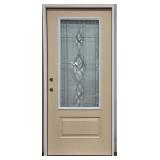 REEB 36' 3/4 Deco RH Pre-Hung Exterior Door