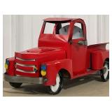 23'L Red Truck Metal Statue