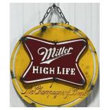 15' Miller High Life Single Sided Metal Sign