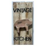 24' Vintage Kitchen with a Pig Single Sided Wood