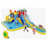6-in-1 Inflatable Water Slide Park & Bounce House