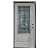 REEB 36' 3/4 Deco LH Pre-Hung Exterior Door