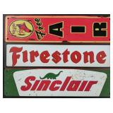 Free Air, Firestone, & Sinclair Single Sided Metal