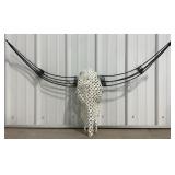 26ï¿½ Metal Steer Skull Statue