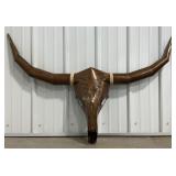 30ï¿½ Metal Steer Skull Statue
