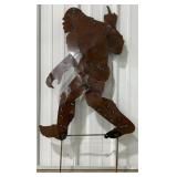 3' Tall Bigfoot Single Sided Metal Sign