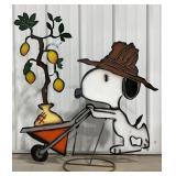 3' Snoopy Single Sided Metal Yard Art