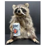 Raccoon Smokin' a Cig w/ Miller Lite Can Full Body