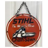 12' STIHL Chain Saws Single Sided Metal Sign