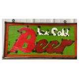 31' Ice Cold Beer Single Sided Metal Sign
