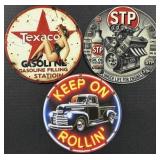 Texaco, STP & Keep On Rollin' Single Sided Metal S