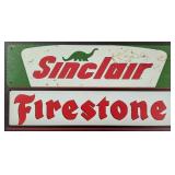 Sinclair & Firestone Single Sided Metal Signs