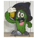 36ï¿½ Metal Cactus with Beer Cutout