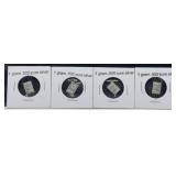 (4) 1 Gram .999 Pure Silver Bars