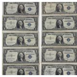 (10) 1957, 1957B, 1935D, 1935E & 1935G Series $1 U