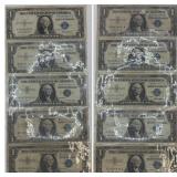 (10) 1957, 1957A, 1957B & 1935F Series $1 U.S. Ban