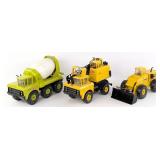 Mighty Tonka Cement Mixer, Crane, and Wheel Loader