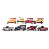 (8) Die-Cast Metal Case Tractor Banks / Pickup Tru