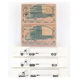 (5) 1/64 Ertl Semi Trucks with Trailers