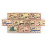 (10) 1/64 Ertl Semi Trucks w/ Trailers