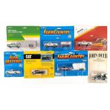 (7) 1/64 Ertl Pickup Trucks and Trailers