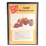 Framed Vintage Case 190 Front End Loader Advertisi