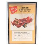 Framed Vintage Case V-Belt Manure Spreaders Advert