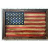 36" American Flag Single Sided Wood Sign