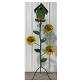 61ï¿½ John Deere Metal Birdhouse & Sunflowers
