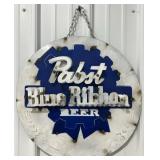 21" Pabst Blue Ribbon Beer Single Sided Metal Sig