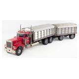 M&J Custom Peterbilt Grain Truck with Pup Trailer
