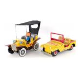 Tin Gumby's Jeep and Hubley Mr. Magoo Car