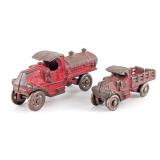 AC Williams Cast Iron Gasoline Tanker & Stake Bed