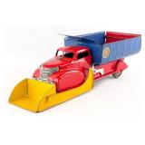 Original Marx Lumar Contractors Dump Truck w/ Shov