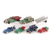 Cast Iron Stake Bed Trucks, Dump Trucks, and Tow T