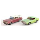 Bandai Tin Rambler and Ichiko Tin Ford Thunderbird