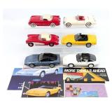 (6) 1/24 Scale Franklin Mint Corvette Cars