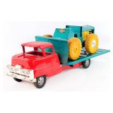 Original Structo Machinery Hauler Truck w/ Bulldoz