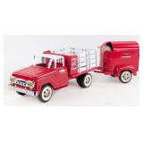 Custom Tonka Farms Stake Bed Truck w/ Horse Traile