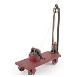 Arcade Cast Iron Pile Driver Train Car