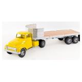 Custom Tonka Truck with Flatbed Trailer