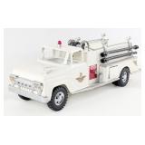 Restored White Tonka Suburban Pumper No. 5 Fire Tr
