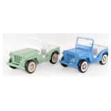 Original Tonka Green Jeep & Blue Jeep