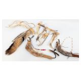 Native American Style Jaw Bone Clubs & Stag Peace