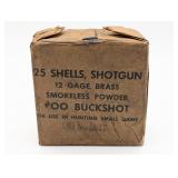 Sealed WWII GI 12 Ga #00 Buckshot Brass Shotshells