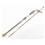 Ornate Knights Templar Presentation Dress Sword w/