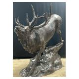 5 Cast 12 Point Elk Statue