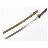 WWII Japanese Shin Gunto Officers Katana w/ Scabba
