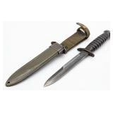 WWII US Military M3 Case XX Fighting Knife w/ Scab